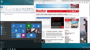 Delovno namizje deluje znano – vrača se podoba Windows 7, razvijalci pa so vseeno obdržali nekaj elementov iz Windows 8 in Windows Phone. Vmesnik je posrečen, večina uporabnikov z njim ne bo imela težav.